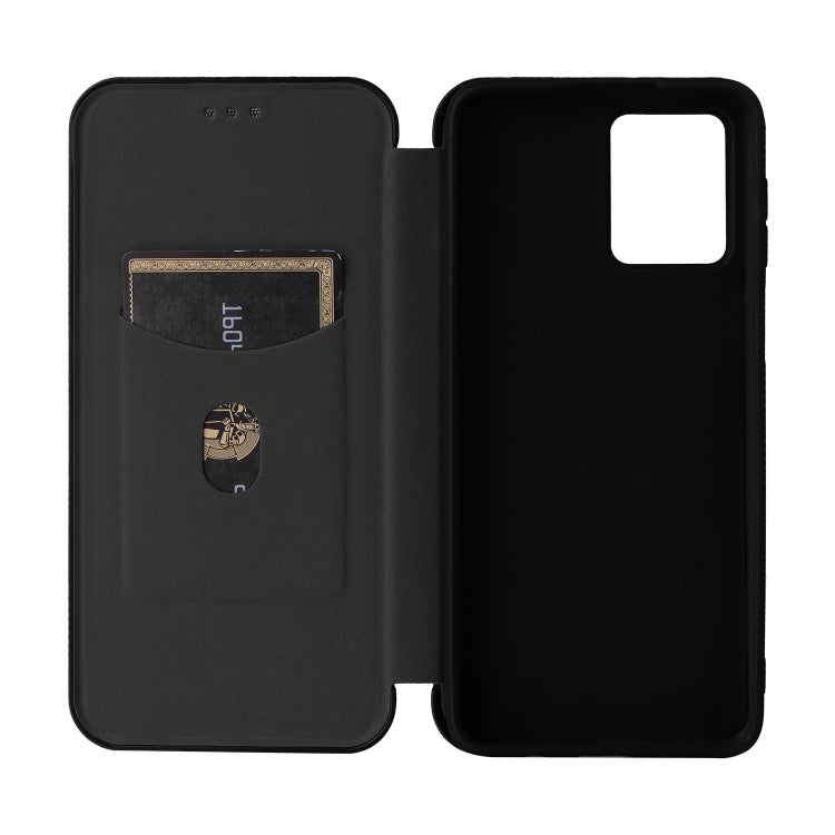 For Motorola Moto G54 5G / G64 / G64y Carbon Fiber Texture Flip Leather Phone Case