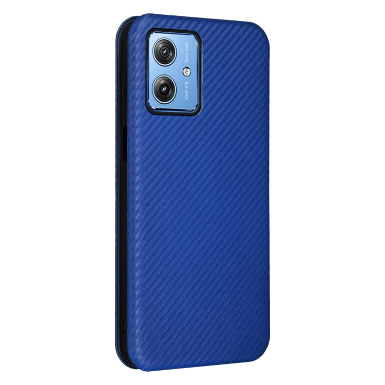For Motorola Moto G54 5G / G64 / G64y Carbon Fiber Texture Flip Leather Phone Case