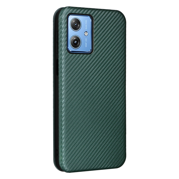 For Motorola Moto G54 5G / G64 / G64y Carbon Fiber Texture Flip Leather Phone Case