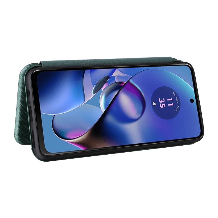 For Motorola Moto G54 5G / G64 / G64y Carbon Fiber Texture Flip Leather Phone Case