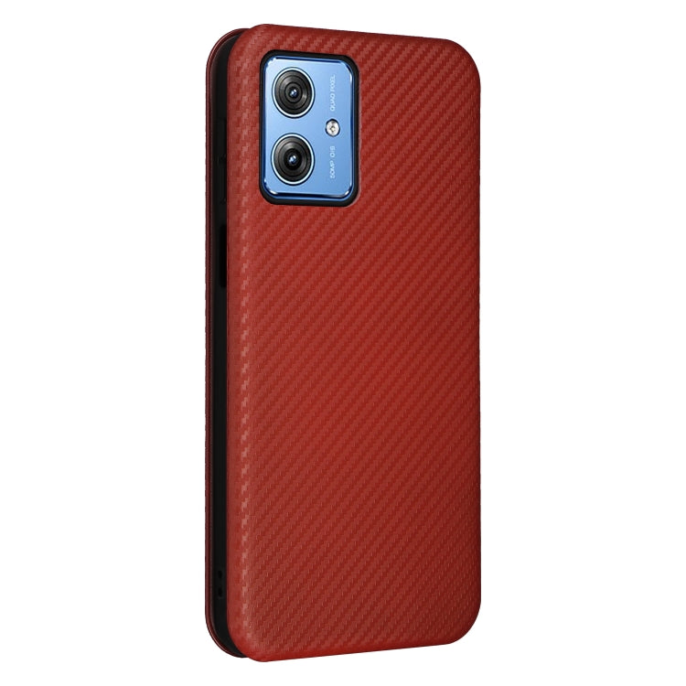 For Motorola Moto G54 5G / G64 / G64y Carbon Fiber Texture Flip Leather Phone Case