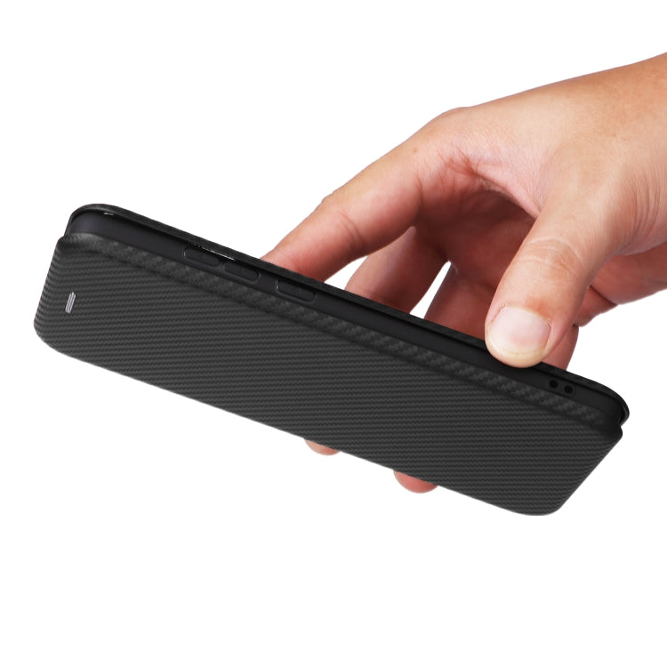For Motorola Moto G85 Carbon Fiber Texture Flip Leather Phone Case