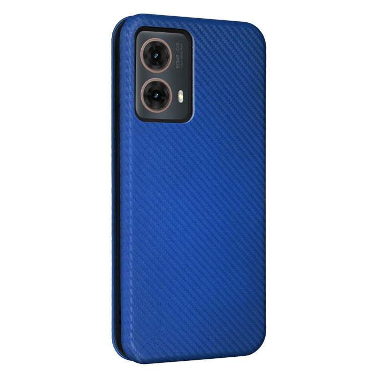 For Motorola Moto G85 Carbon Fiber Texture Flip Leather Phone Case