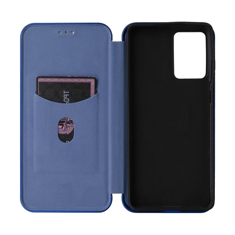 For Motorola Moto G85 Carbon Fiber Texture Flip Leather Phone Case