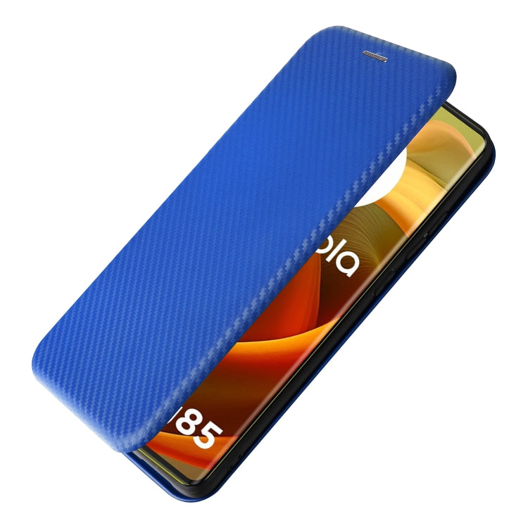 For Motorola Moto G85 Carbon Fiber Texture Flip Leather Phone Case
