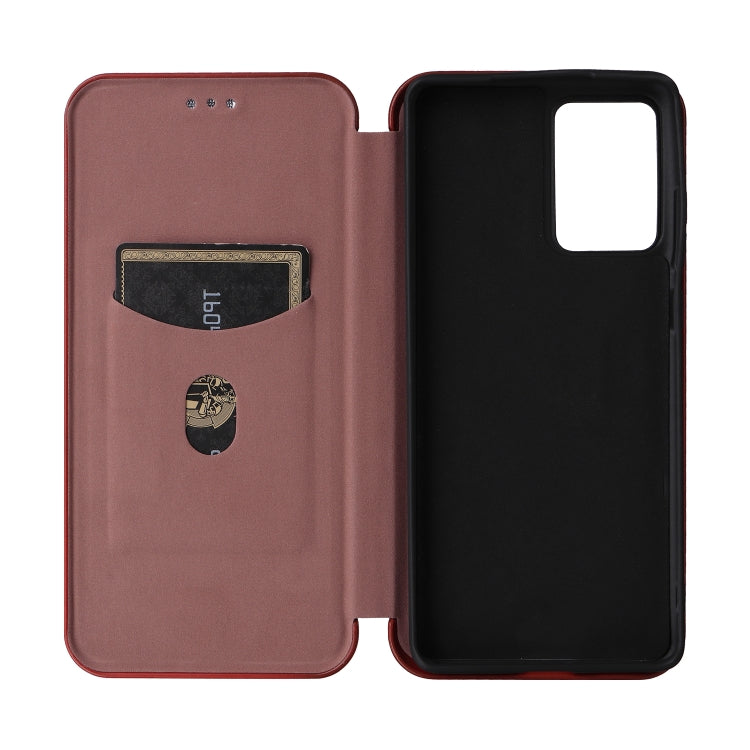For Motorola Moto G85 Carbon Fiber Texture Flip Leather Phone Case