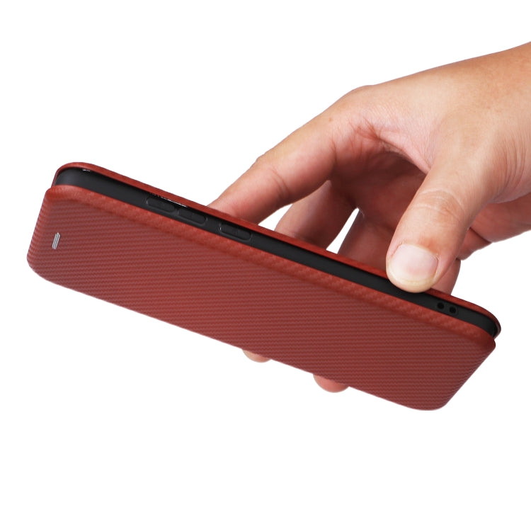 For Motorola Moto G85 Carbon Fiber Texture Flip Leather Phone Case