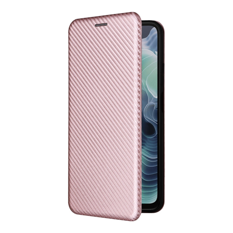 For Motorola Moto G35 Carbon Fiber Texture Flip Leather Phone Case