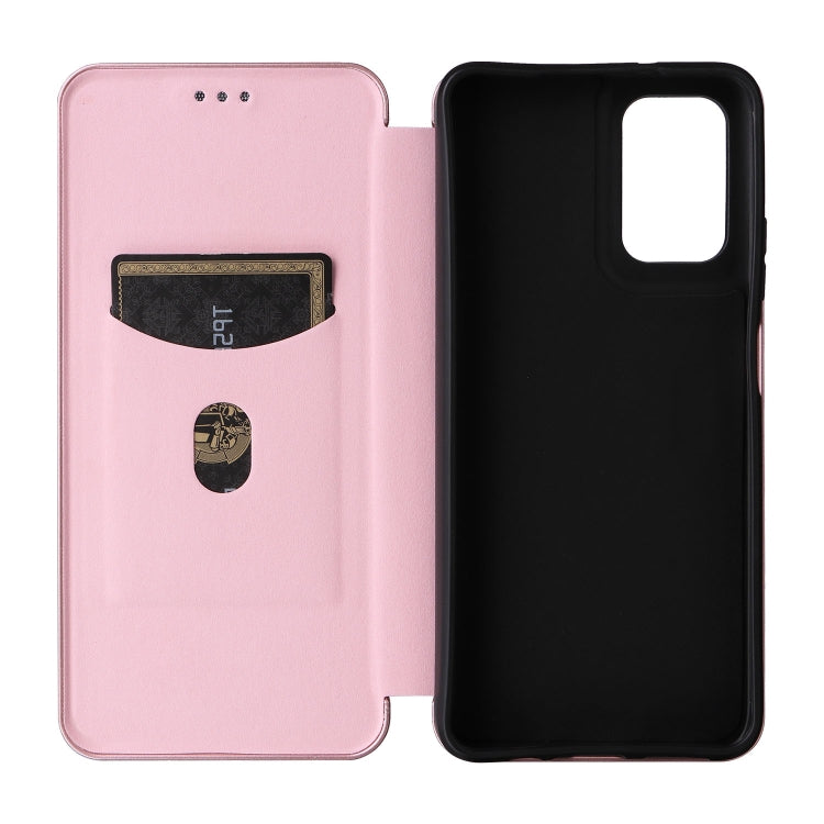 For Motorola Moto G35 Carbon Fiber Texture Flip Leather Phone Case