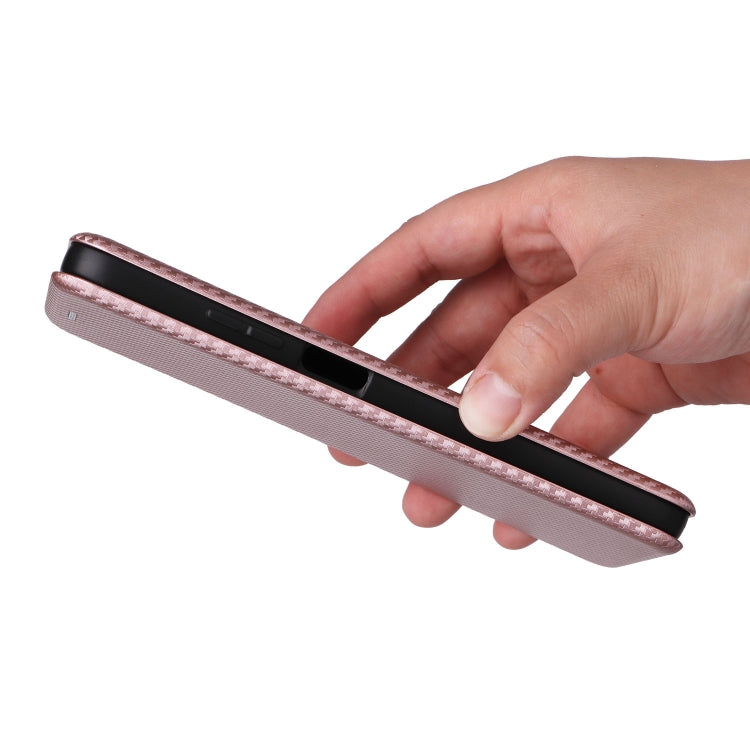 For Motorola Moto G35 Carbon Fiber Texture Flip Leather Phone Case