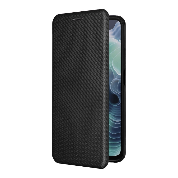 For Motorola Moto G35 Carbon Fiber Texture Flip Leather Phone Case