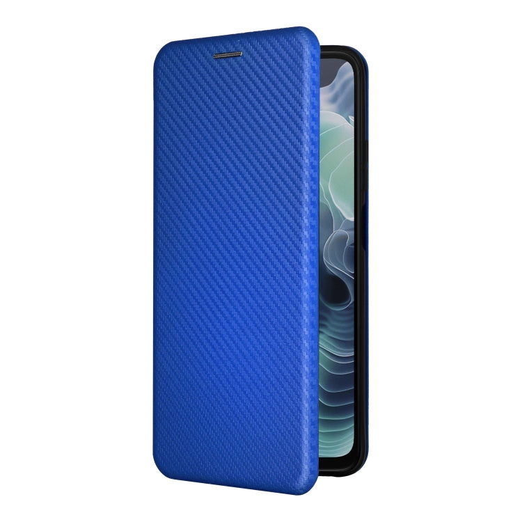 For Motorola Moto G35 Carbon Fiber Texture Flip Leather Phone Case