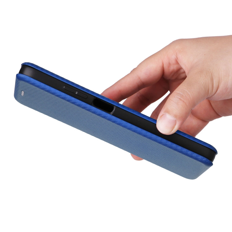 For Motorola Moto G35 Carbon Fiber Texture Flip Leather Phone Case