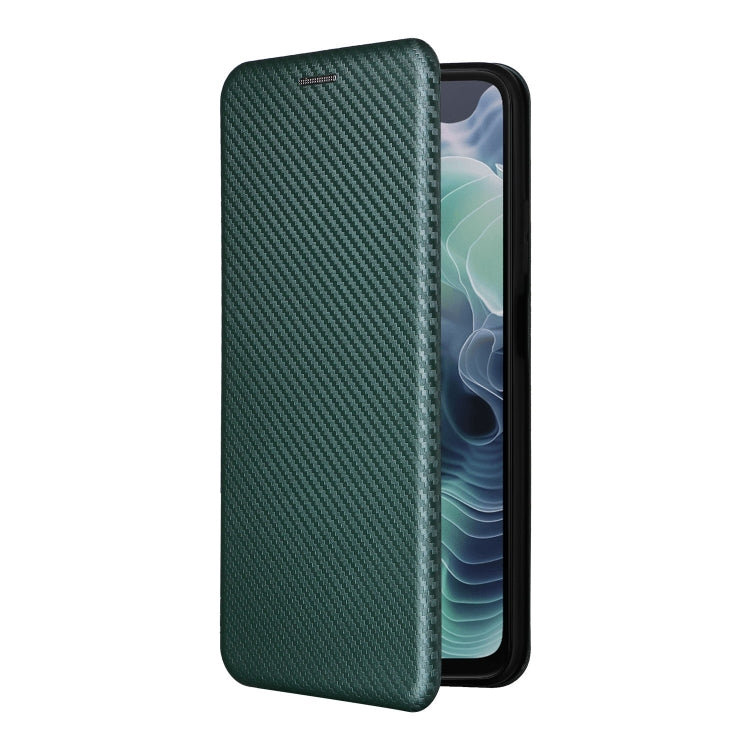 For Motorola Moto G35 Carbon Fiber Texture Flip Leather Phone Case