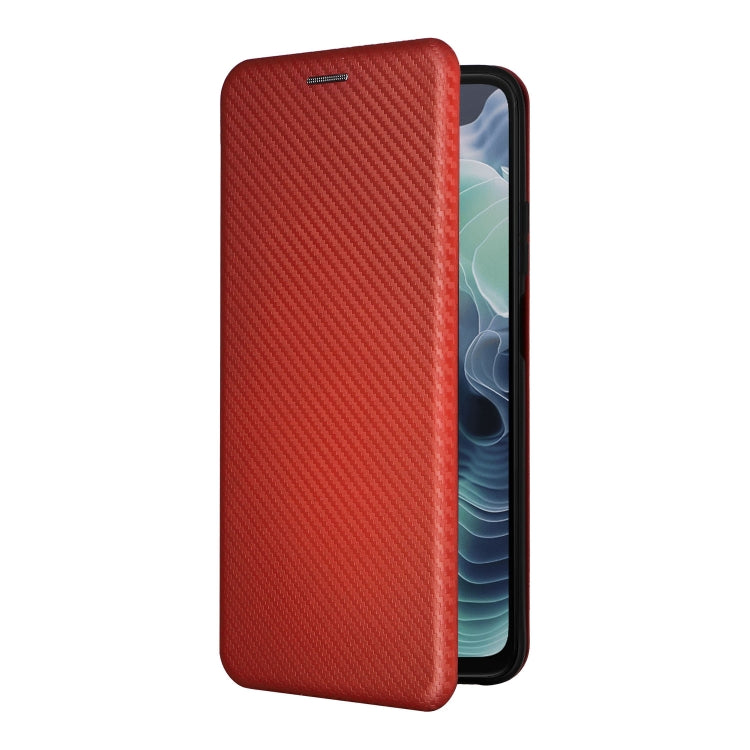For Motorola Moto G35 Carbon Fiber Texture Flip Leather Phone Case