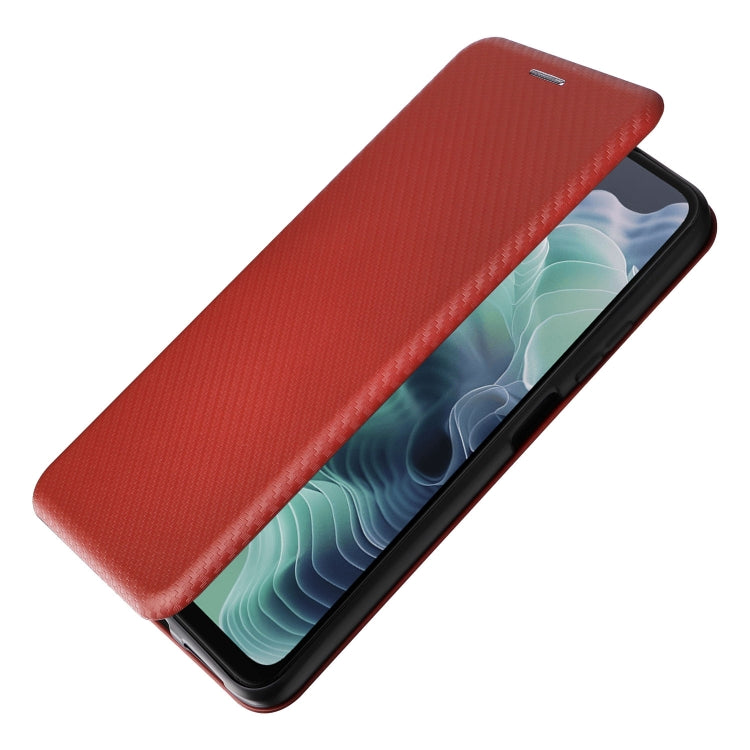 For Motorola Moto G35 Carbon Fiber Texture Flip Leather Phone Case
