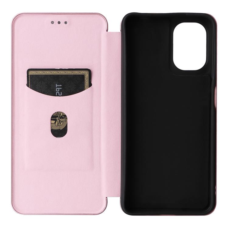 For Motorola Moto G05 / E15 Carbon Fiber Texture Flip Leather Phone Case