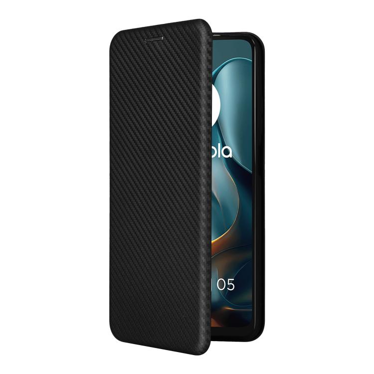 For Motorola Moto G05 / E15 Carbon Fiber Texture Flip Leather Phone Case