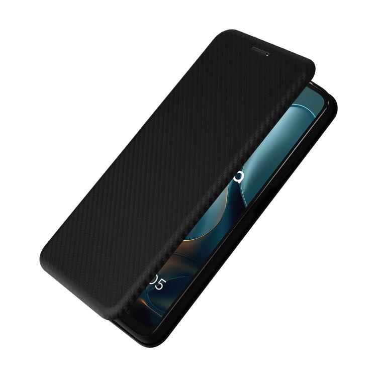 For Motorola Moto G05 / E15 Carbon Fiber Texture Flip Leather Phone Case
