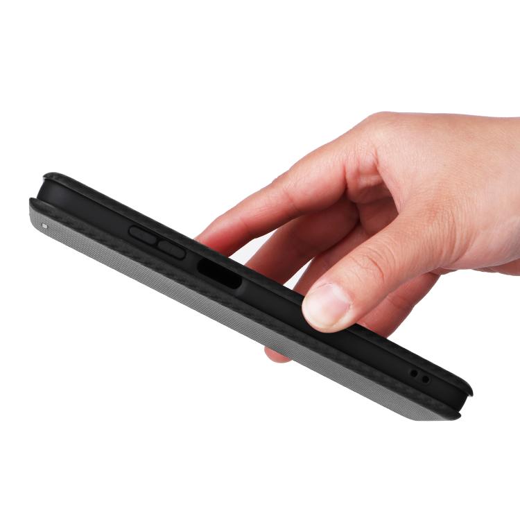 For Motorola Moto G05 / E15 Carbon Fiber Texture Flip Leather Phone Case