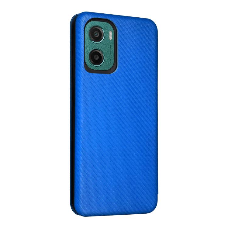 For Motorola Moto G05 / E15 Carbon Fiber Texture Flip Leather Phone Case