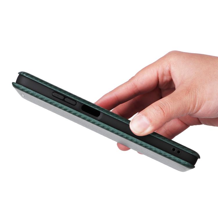 For Motorola Moto G05 / E15 Carbon Fiber Texture Flip Leather Phone Case