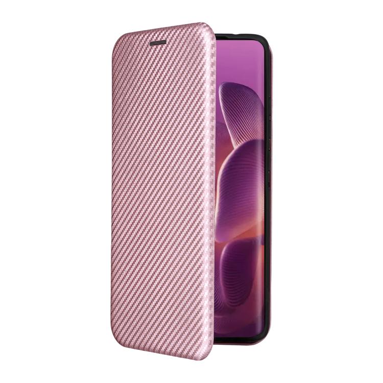 For Motorola Edge 60 Pro Carbon Fiber Texture Flip Leather Phone Case
