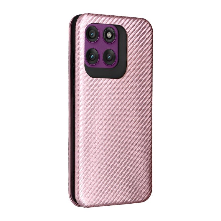 For Motorola Edge 60 Pro Carbon Fiber Texture Flip Leather Phone Case