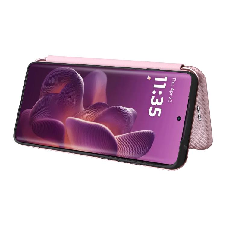 For Motorola Edge 60 Pro Carbon Fiber Texture Flip Leather Phone Case