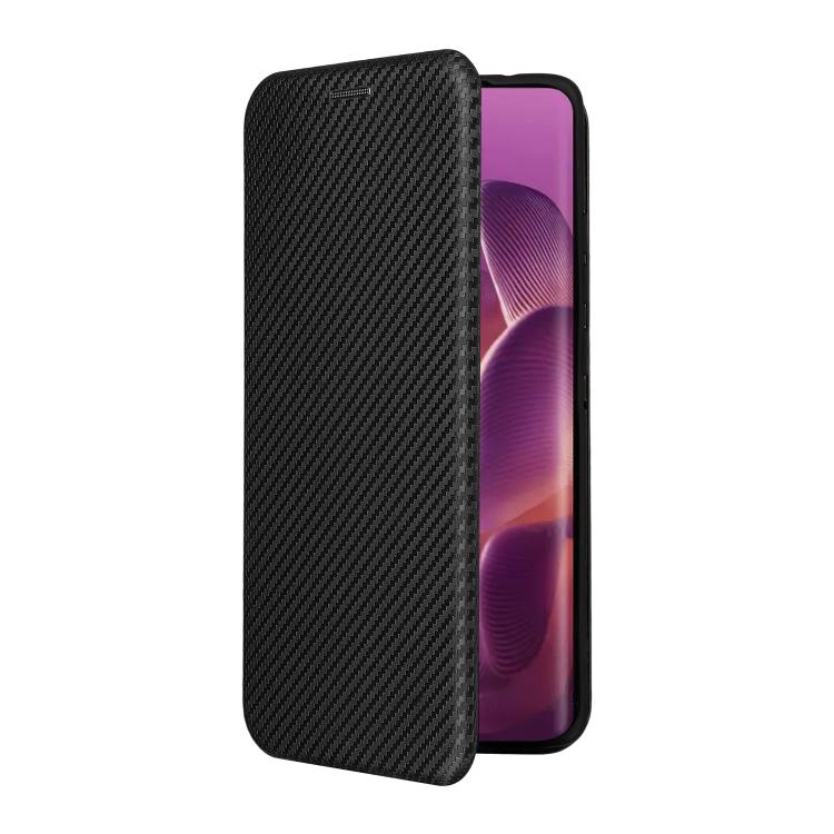 For Motorola Edge 60 Pro Carbon Fiber Texture Flip Leather Phone Case