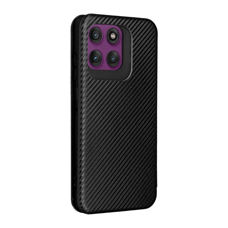 For Motorola Edge 60 Pro Carbon Fiber Texture Flip Leather Phone Case