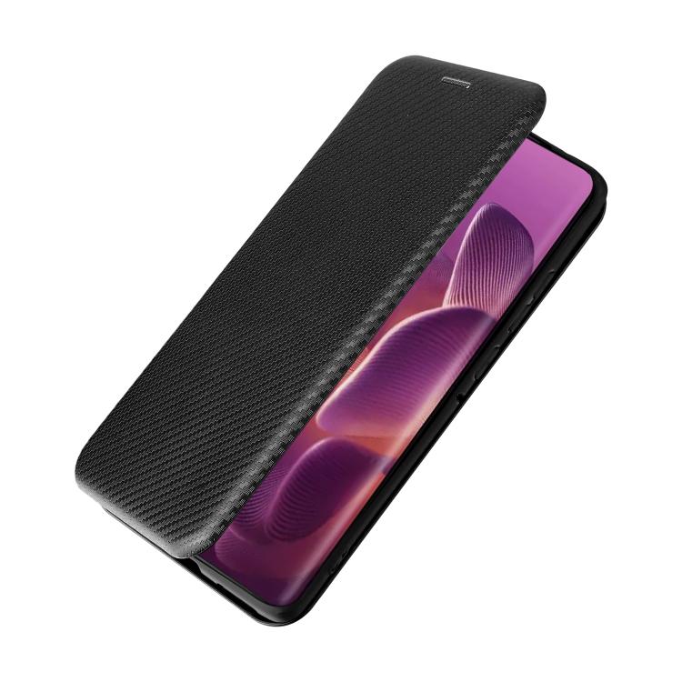 For Motorola Edge 60 Pro Carbon Fiber Texture Flip Leather Phone Case