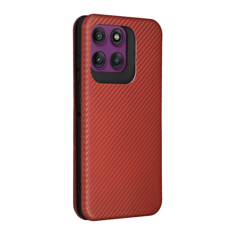 For Motorola Edge 60 Pro Carbon Fiber Texture Flip Leather Phone Case