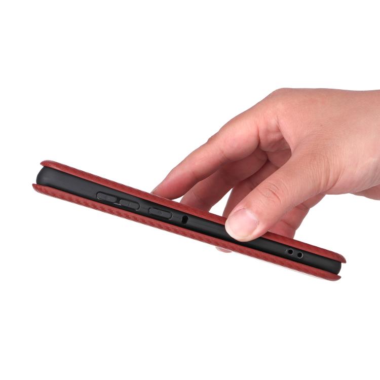 For Motorola Edge 60 Pro Carbon Fiber Texture Flip Leather Phone Case