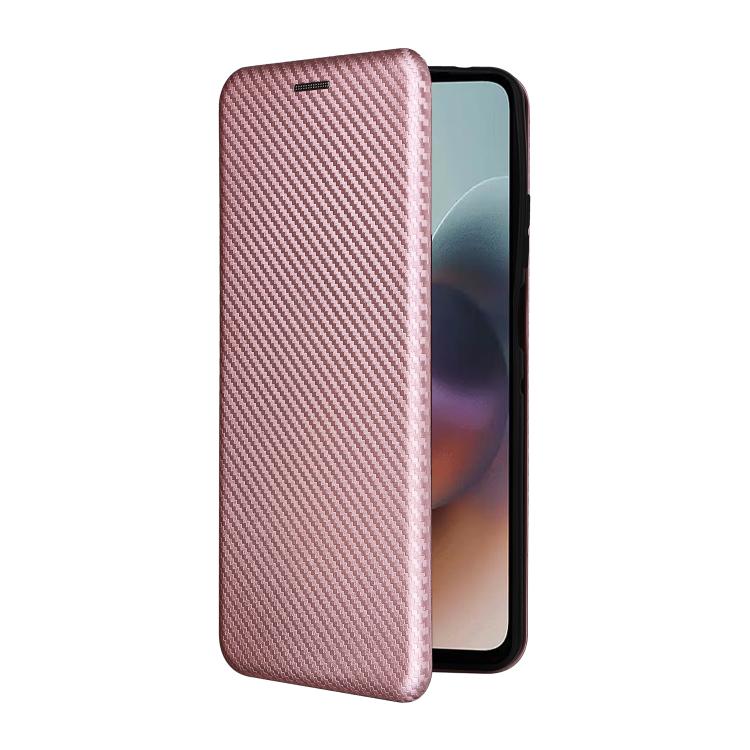 For Motorola Moto G56 / G66j / G66y 5G Carbon Fiber Texture Flip Leather Phone Case
