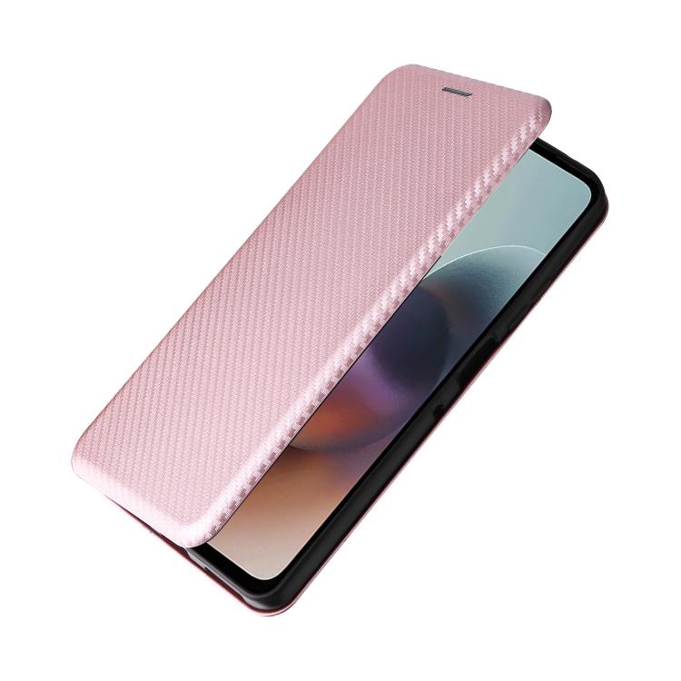 For Motorola Moto G56 / G66j / G66y 5G Carbon Fiber Texture Flip Leather Phone Case