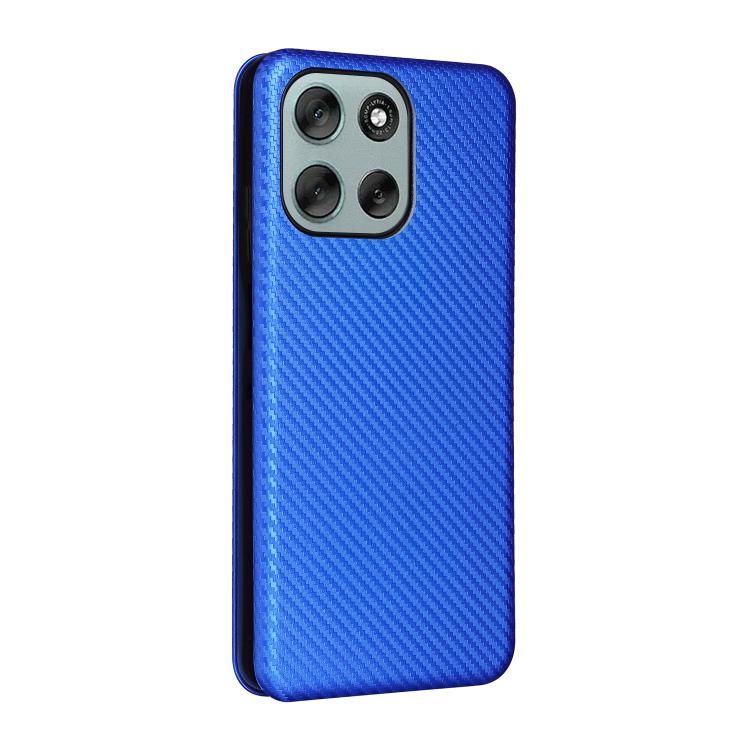For Motorola Moto G56 / G66j / G66y 5G Carbon Fiber Texture Flip Leather Phone Case