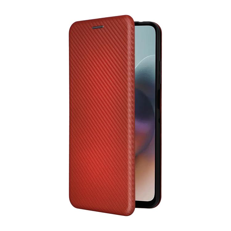For Motorola Moto G56 / G66j / G66y 5G Carbon Fiber Texture Flip Leather Phone Case