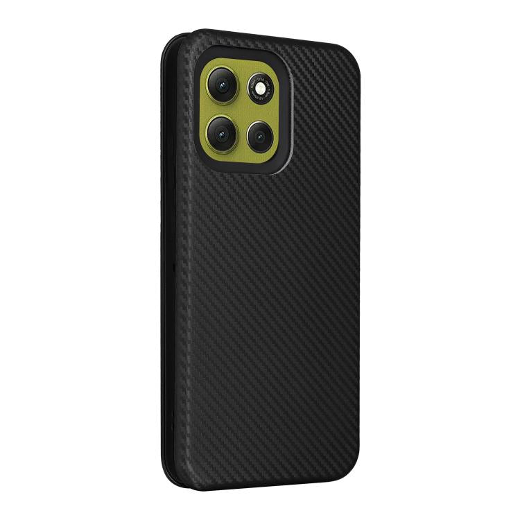 For Motorola Moto G86 5G Carbon Fiber Texture Flip Leather Phone Case