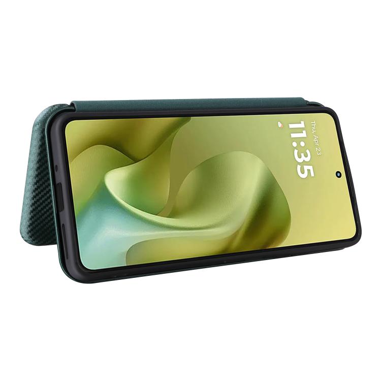 For Motorola Moto G86 5G Carbon Fiber Texture Flip Leather Phone Case