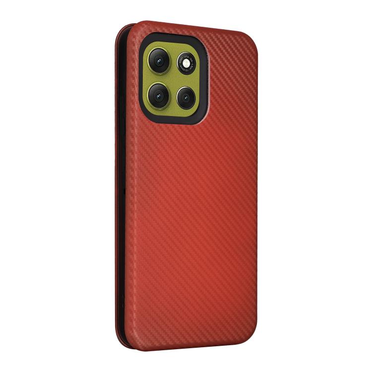 For Motorola Moto G86 5G Carbon Fiber Texture Flip Leather Phone Case