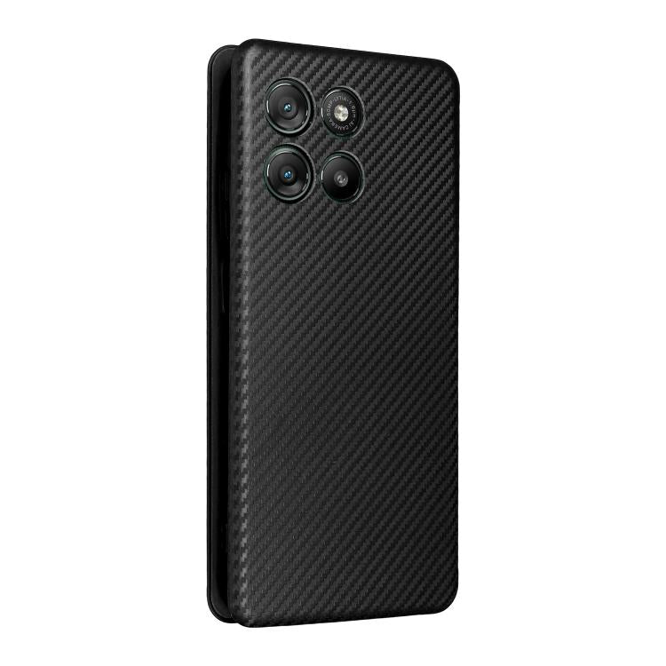 For Motorola Moto G67 Power 5G Carbon Fiber Texture Flip Leather Phone Case
