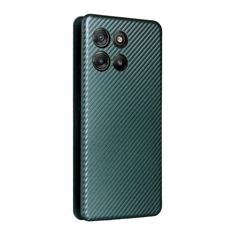 For Motorola Moto G67 Power 5G Carbon Fiber Texture Flip Leather Phone Case