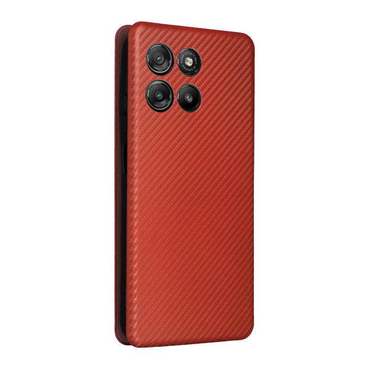 For Motorola Moto G67 Power 5G Carbon Fiber Texture Flip Leather Phone Case