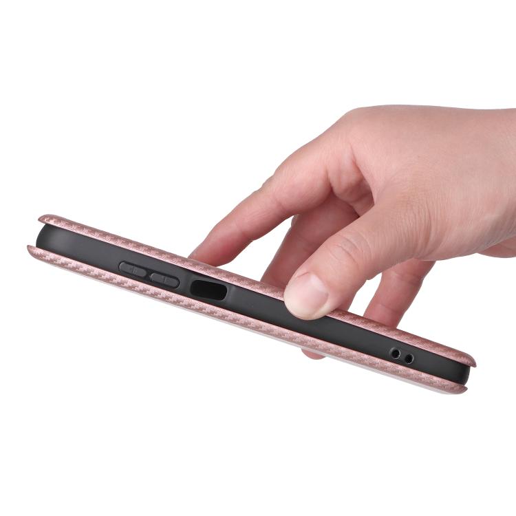 For Motorola Moto G67 5G / G77 5G Carbon Fiber Texture Flip Leather Phone Case