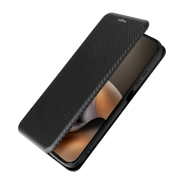 For Motorola Moto G67 5G / G77 5G Carbon Fiber Texture Flip Leather Phone Case