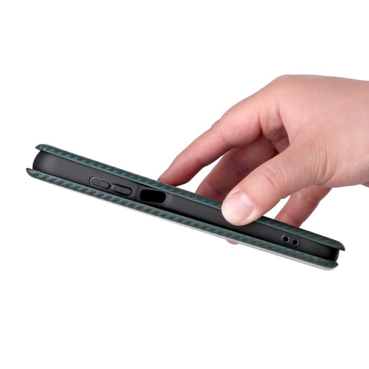 For Motorola Moto G67 5G / G77 5G Carbon Fiber Texture Flip Leather Phone Case