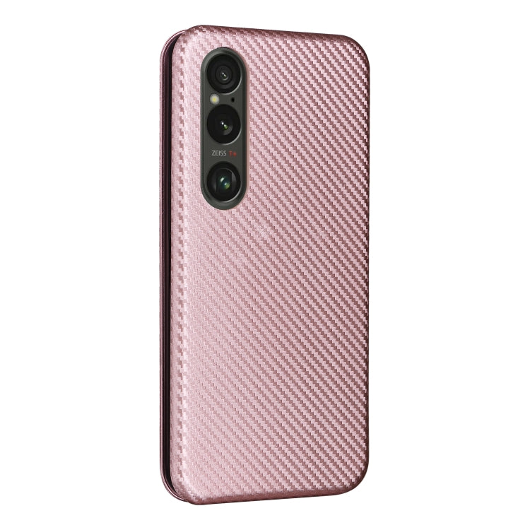For Sony Xperia 1 VI 2024 Carbon Fiber Texture Flip Leather Phone Case