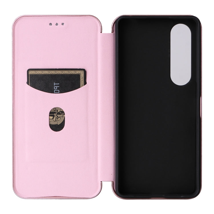 For Sony Xperia 1 VI 2024 Carbon Fiber Texture Flip Leather Phone Case
