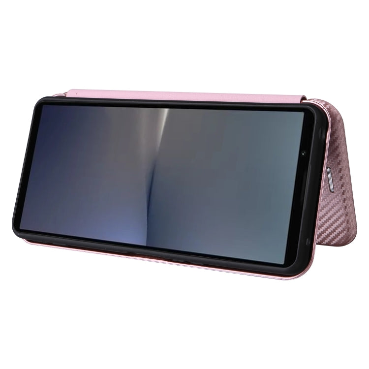 For Sony Xperia 1 VI 2024 Carbon Fiber Texture Flip Leather Phone Case